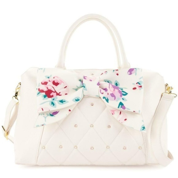 Betsey Johnson Handbags - Betsey Johnson PEARL OF A GIRL SATCHEL